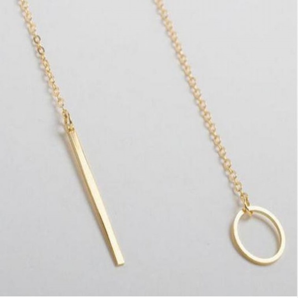 🥰Romantic Bar and Circle Necklace - Picture 2 of 2